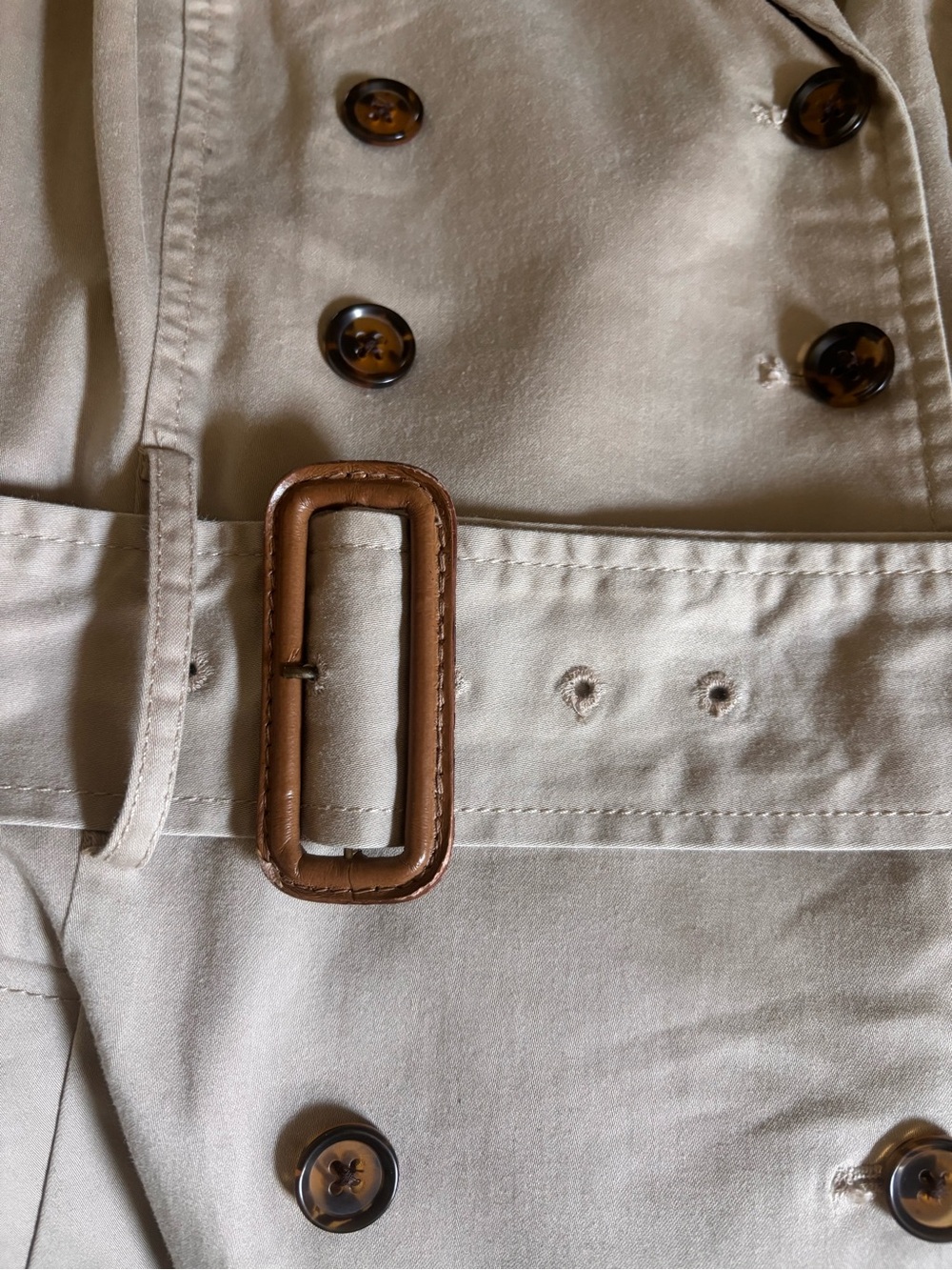 EUC Banana Republic Sleeveless Trench Dress in Beige - Size 4 - Picture 7 of 7